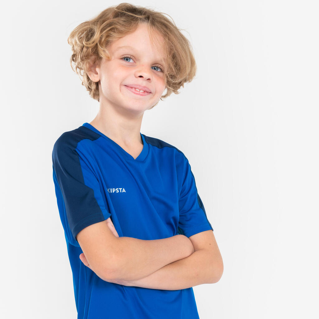 Maillot de Football enfant manches courtes ESSENTIEL Noir