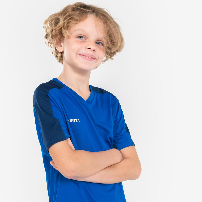 Maillot de Football enfant manches courtes ESSENTIEL Bleu