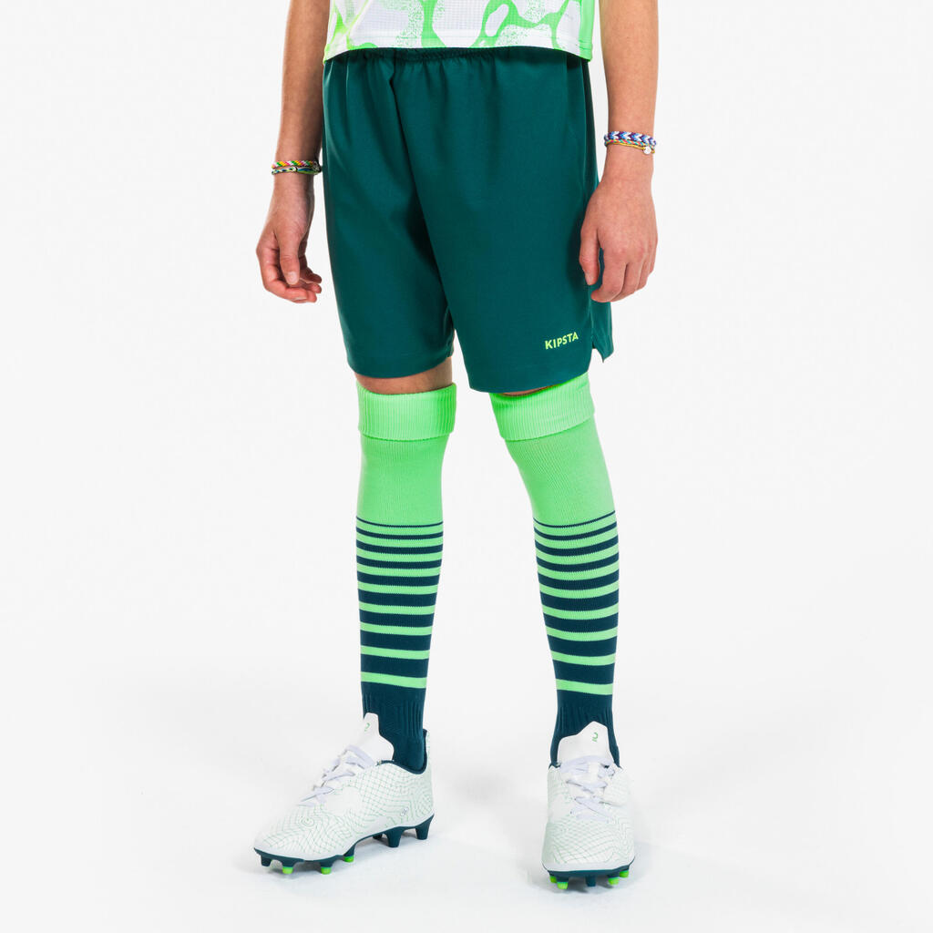 Girls' Football Shorts Viralto - Green