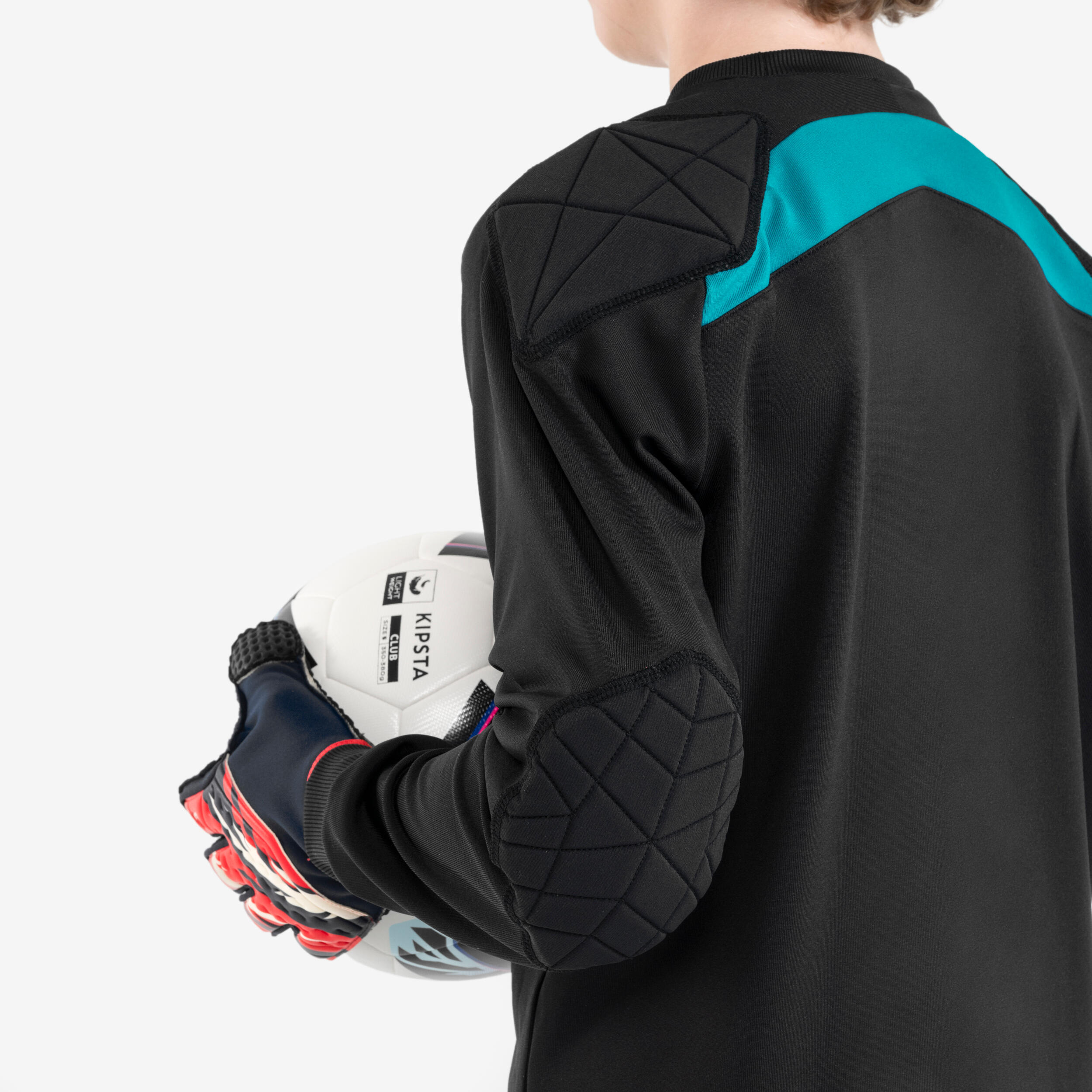 Keepershirt voor voetbal kinderen F100 zwart 3/7