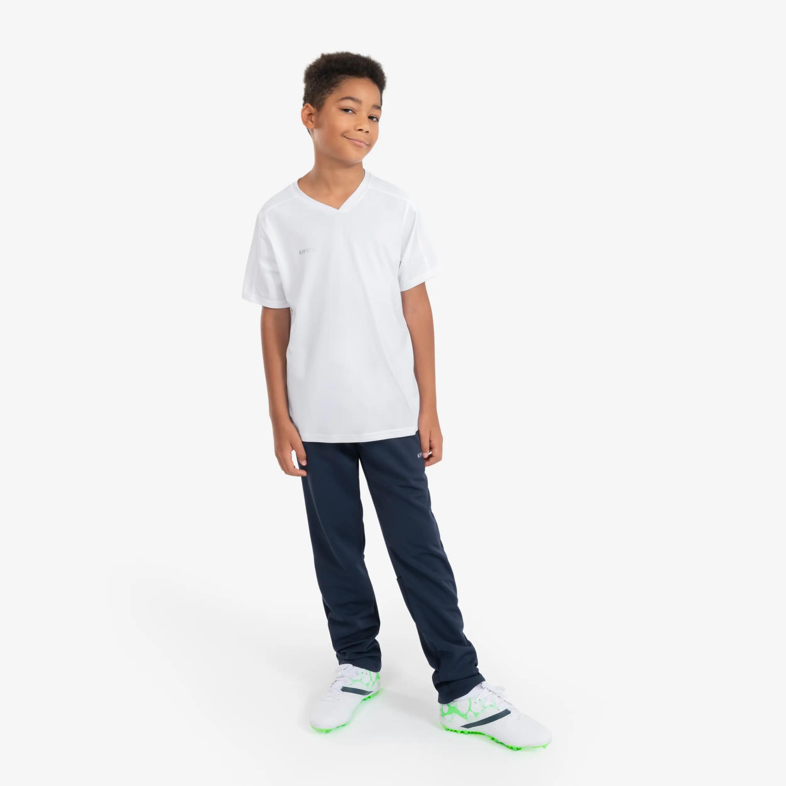 Kids' Short-Sleeved Football Shirt Essential - White 11/12