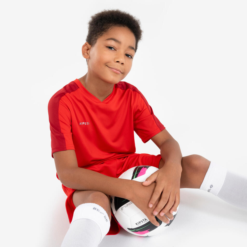 Maillot de Football enfant manches courtes ESSENTIEL Noir