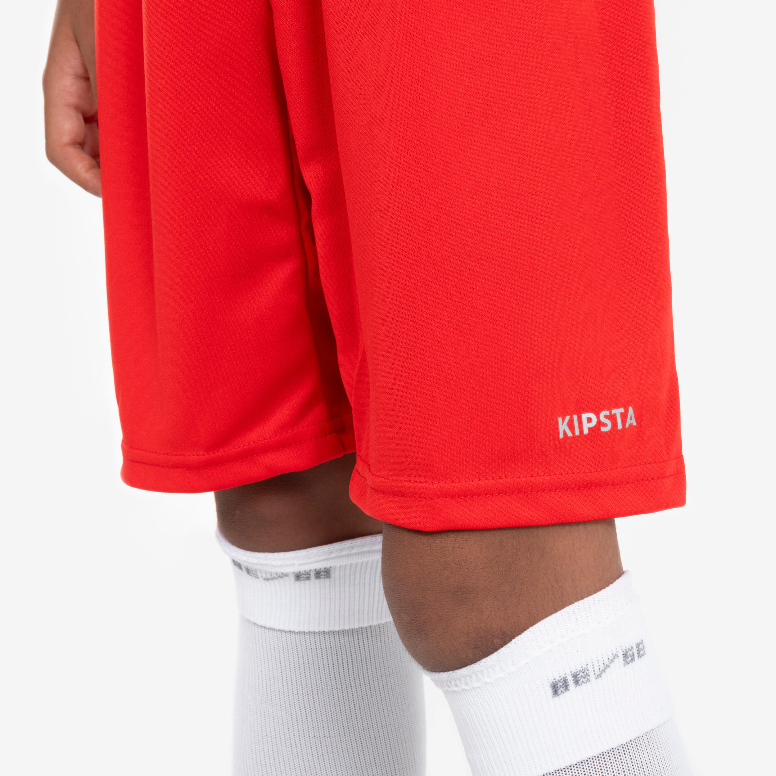 KIPSTA Detské futbalové šortky Essentiel červené 12-13 r (151-160 cm) · záber 12