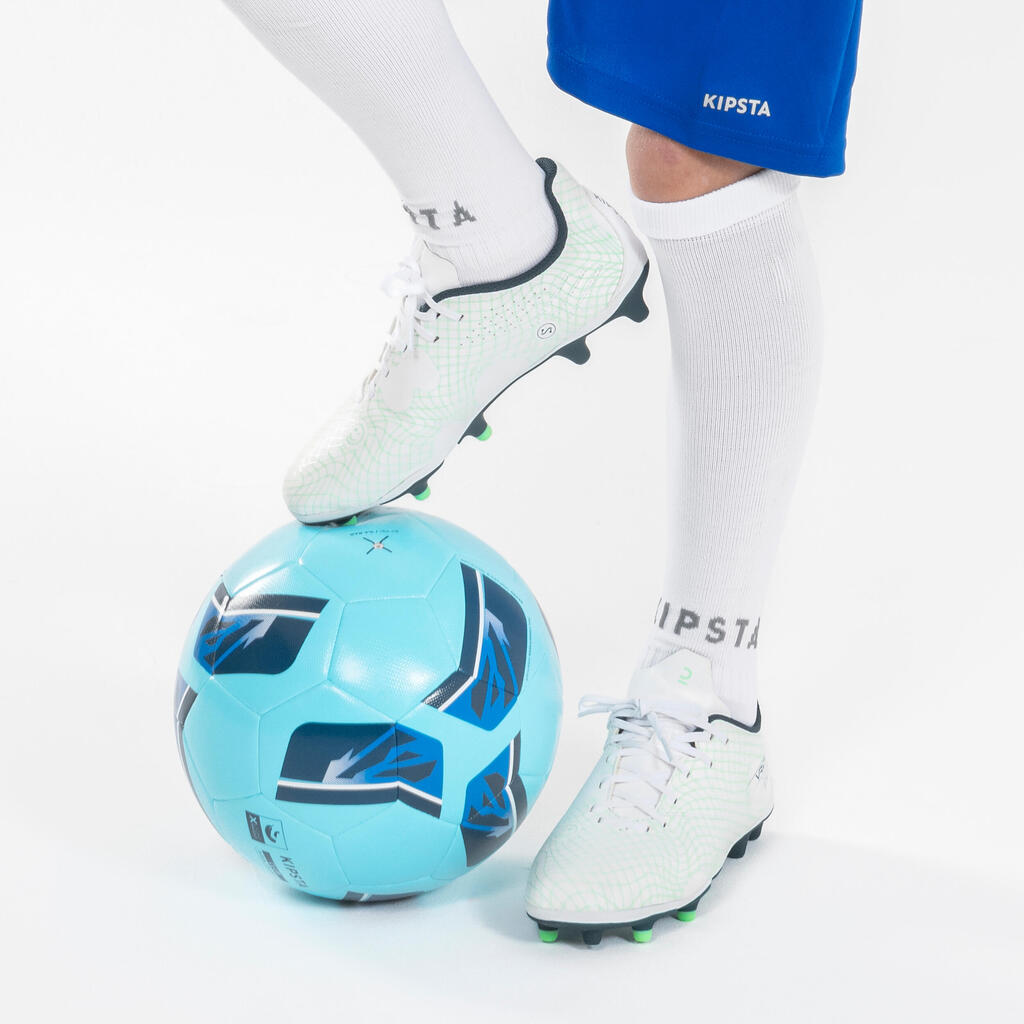 Bērnu šņorējami futbola apavi “Viralto I FG”, miglas pelēki