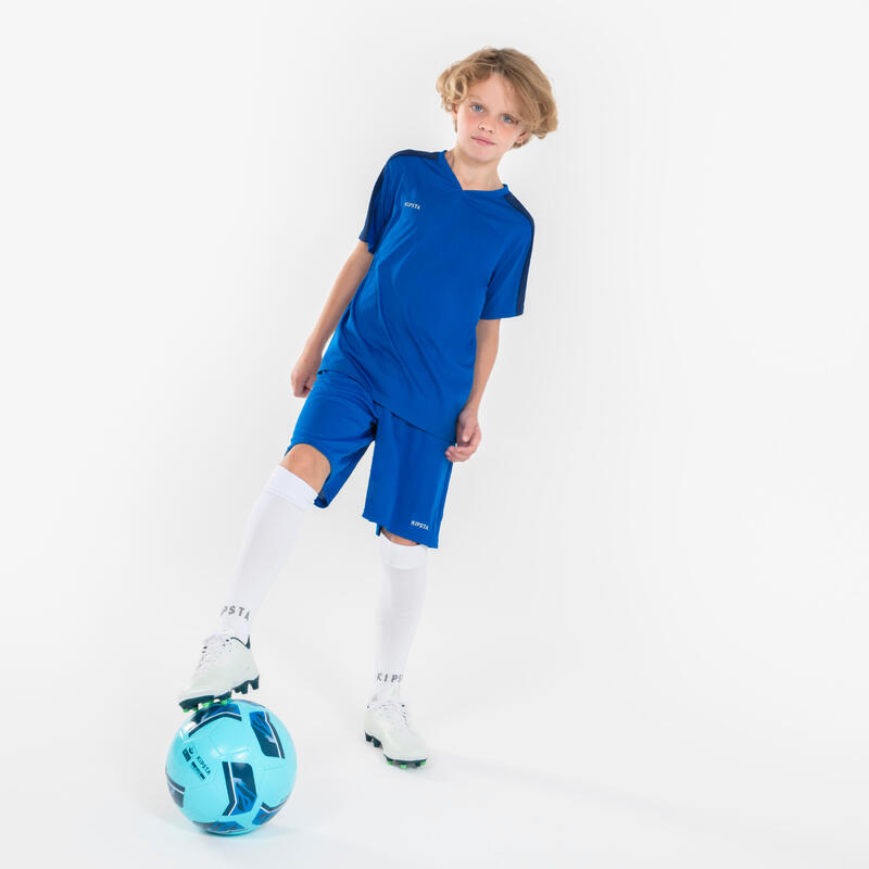 Maillot de Football enfant manches courtes ESSENTIEL Bleu