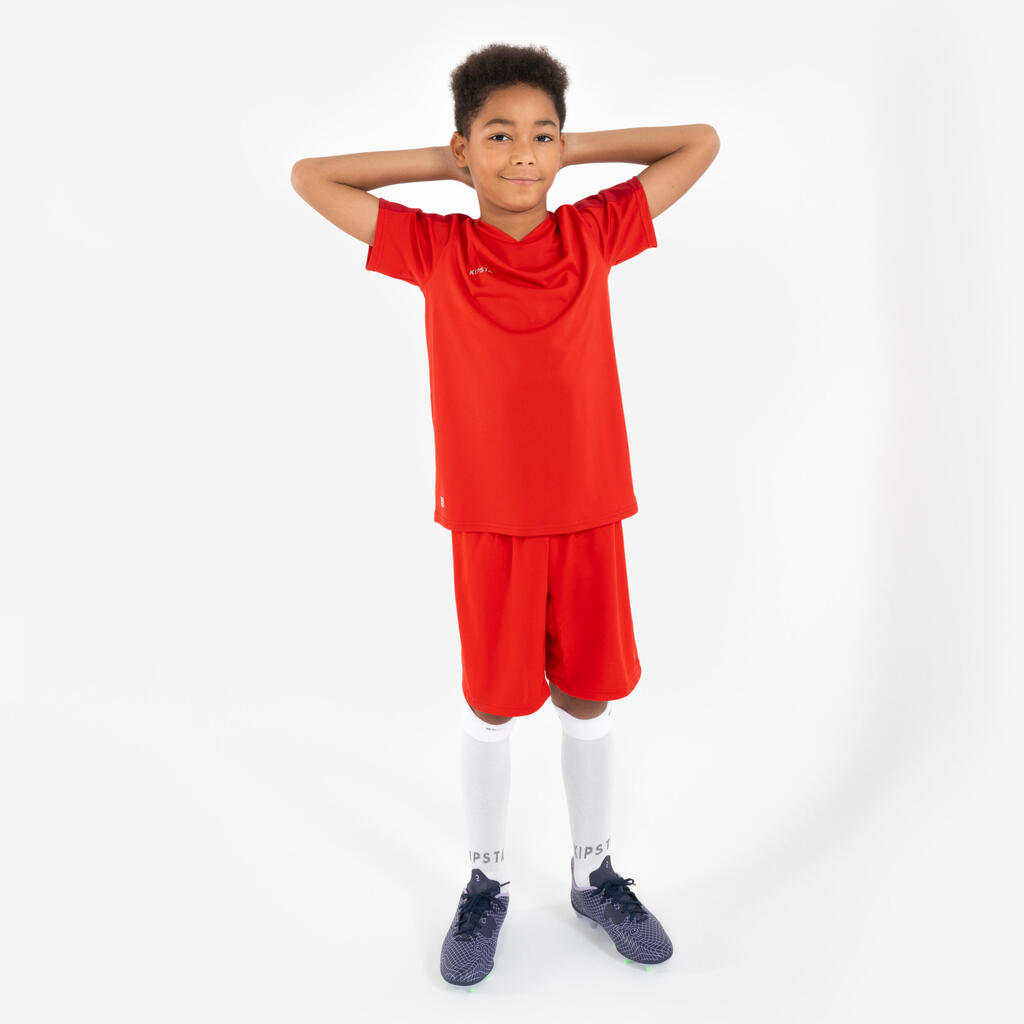 Maillot de Football enfant manches courtes ESSENTIEL Noir