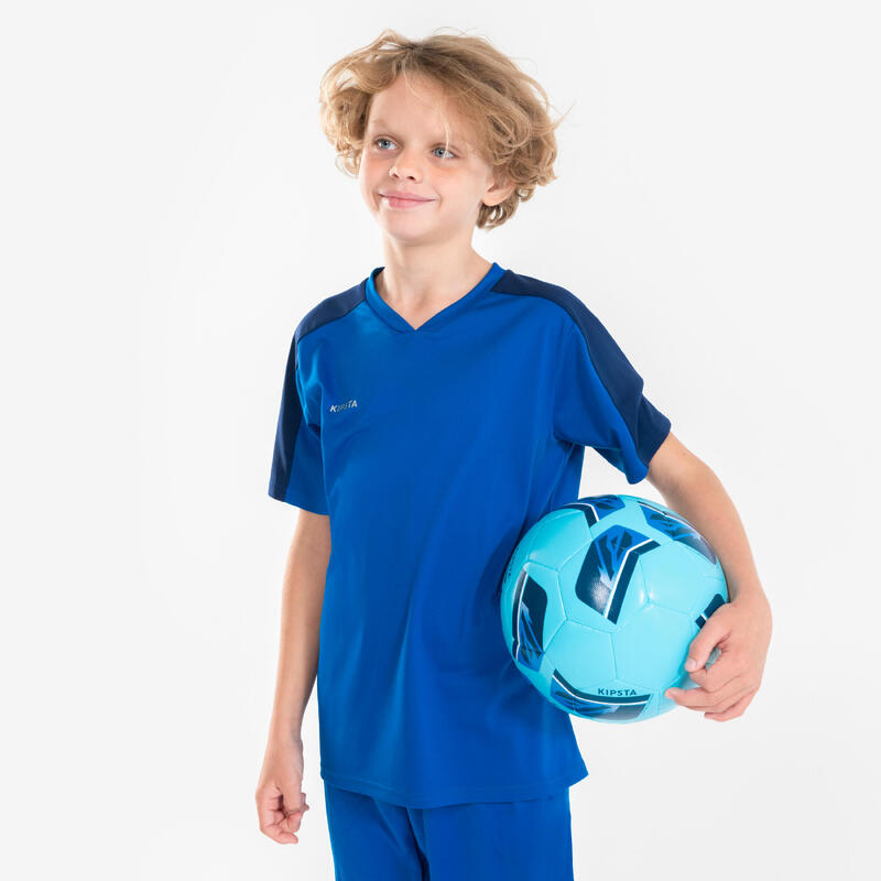 Çocuk Kısa Kollu Futbol Forması - Mavi - Essentiel