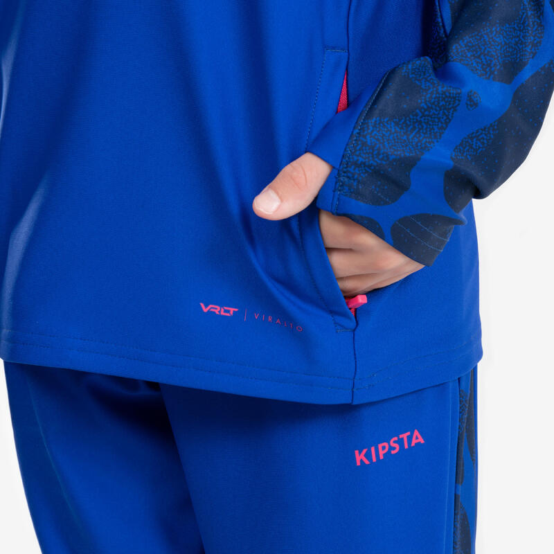 Bluza piłkarska dla dzieci Kipsta Viralto na krótki suwak
