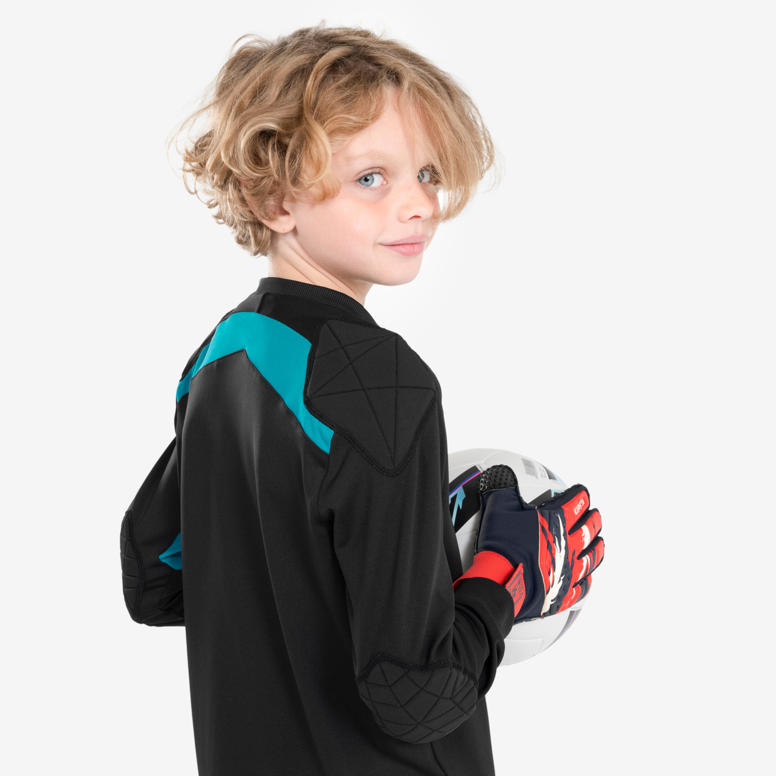 F100 children's goalkeeper jersey black