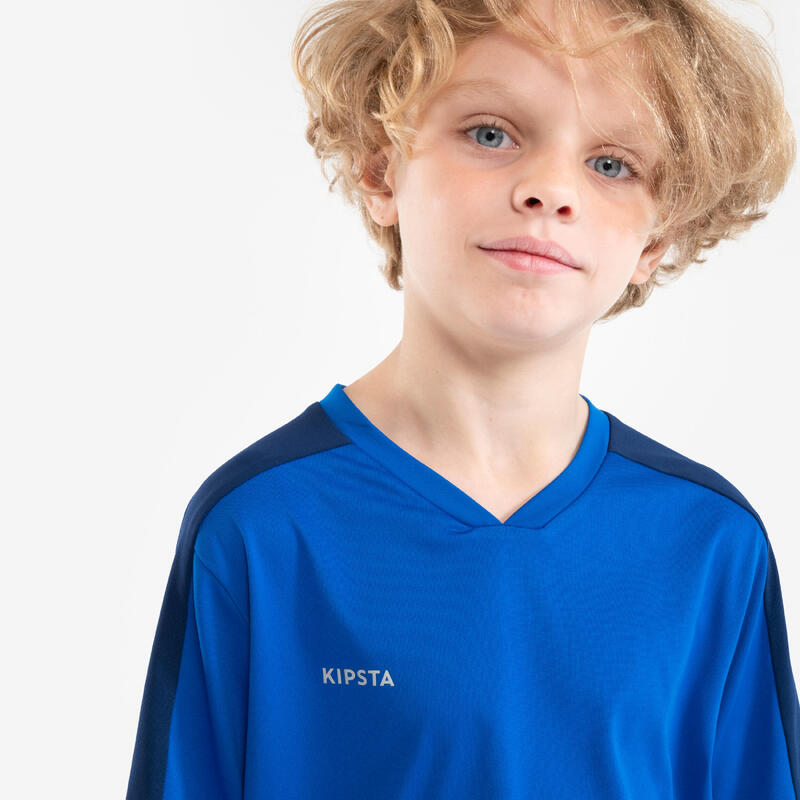 Maillot de Football enfant manches courtes ESSENTIEL Bleu