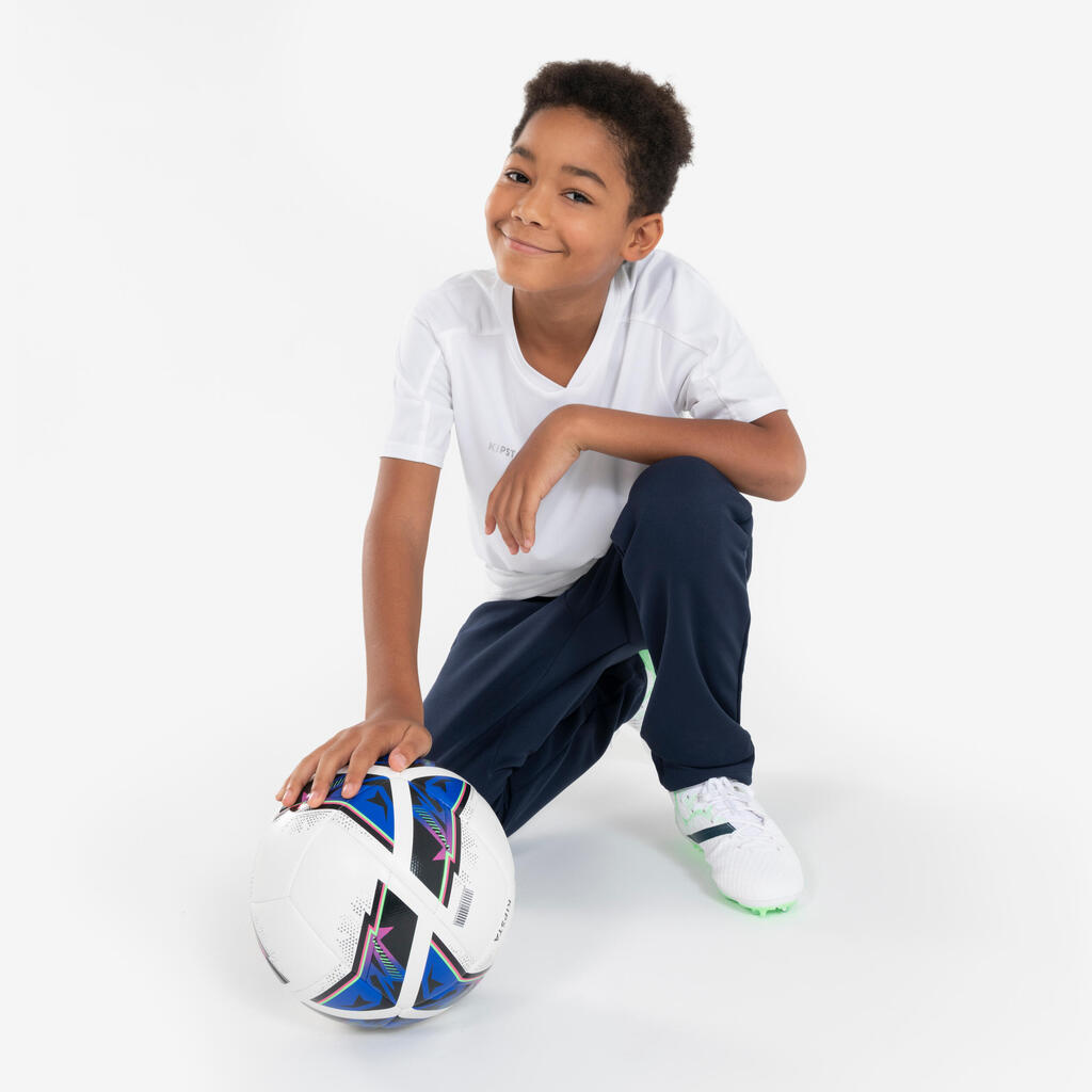 Kids' Short-Sleeved Football Shirt Essential - Black