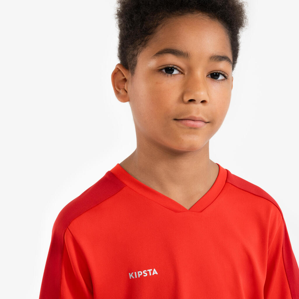 Maillot de Football enfant manches courtes ESSENTIEL Noir