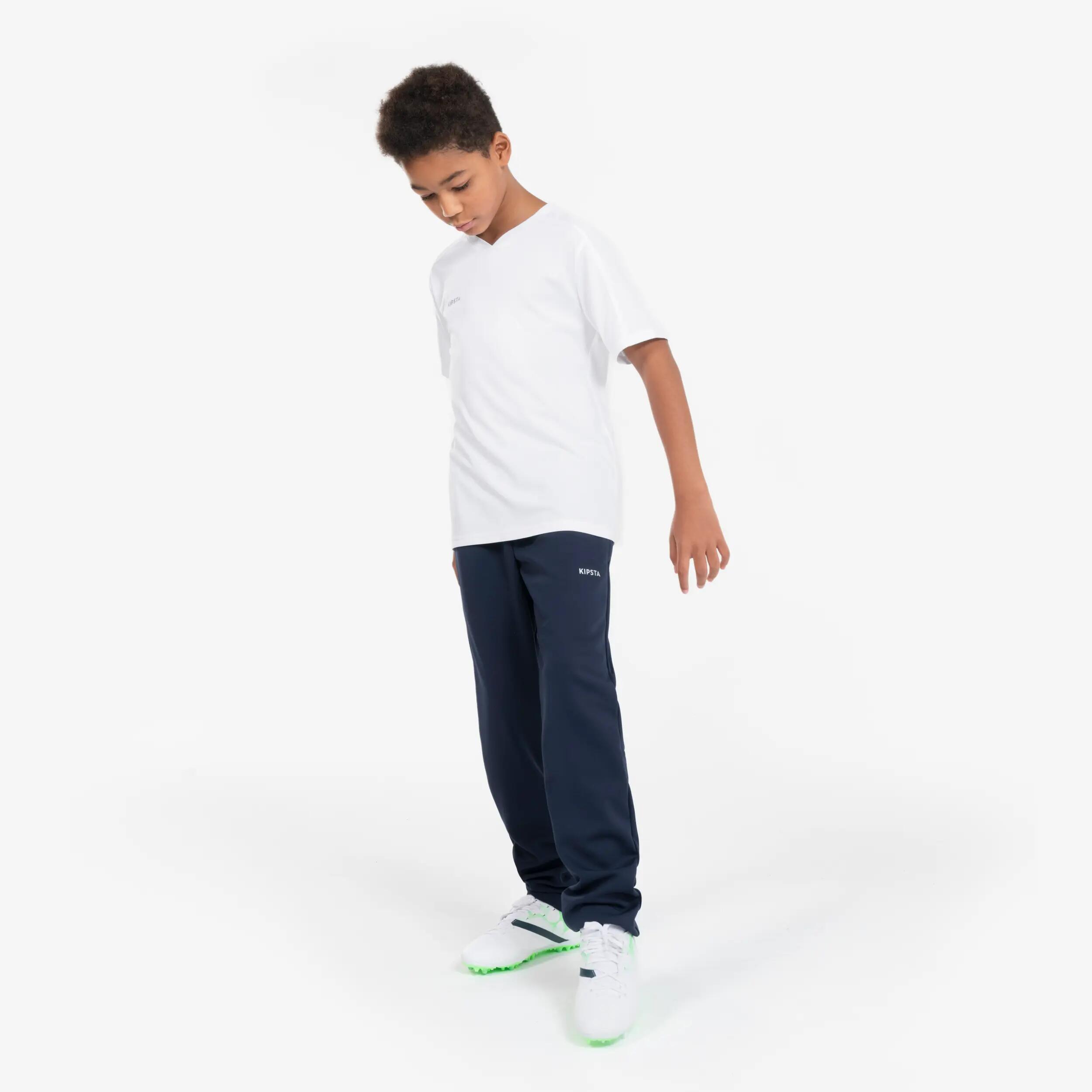 Kids' Short-Sleeved Football Shirt Essential - White 8/12