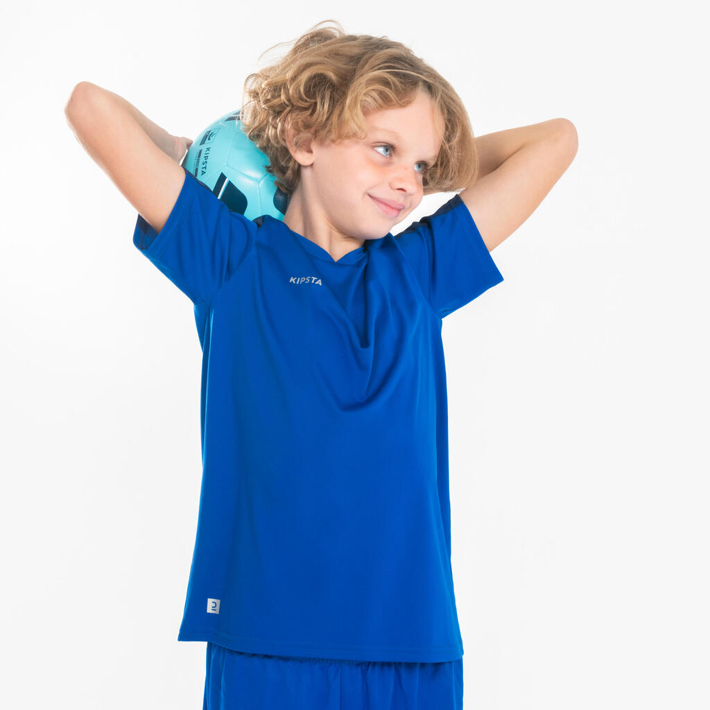 Maillot de Football enfant manches courtes ESSENTIEL Noir