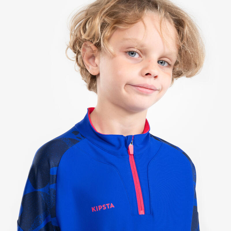 Bluza piłkarska dla dzieci Kipsta Viralto na krótki suwak