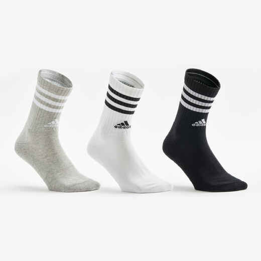 
      High Sports Socks 3-Pack Stripes - Black/White/Grey
  