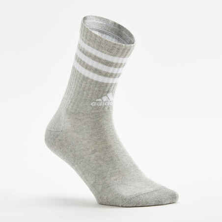 High Sports Socks 3-Pack Stripes - Black/White/Grey