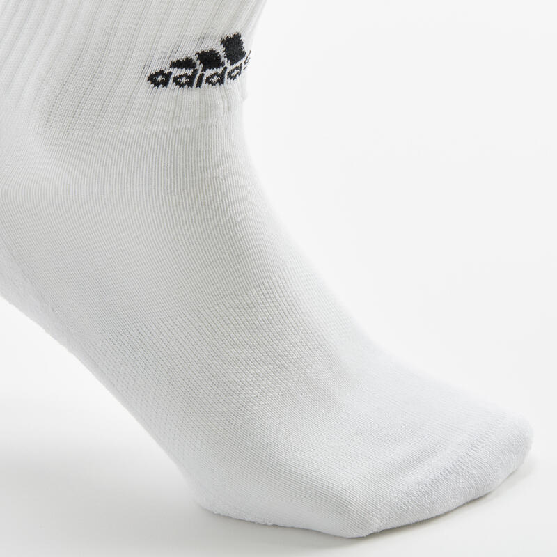 CALCETINES ALTOS DE DEPORTE ADIDAS STRIPES NEGRO BLANCO GRIS LOTE DE 3 PARES