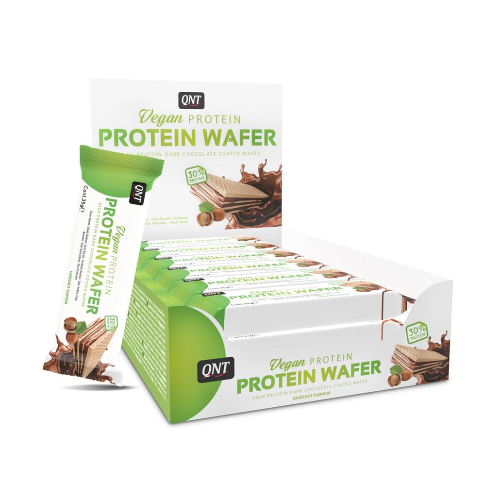 Caja 12 Barras De Proteína Vegana Wafer Bar 12x35 Grs Avellanas