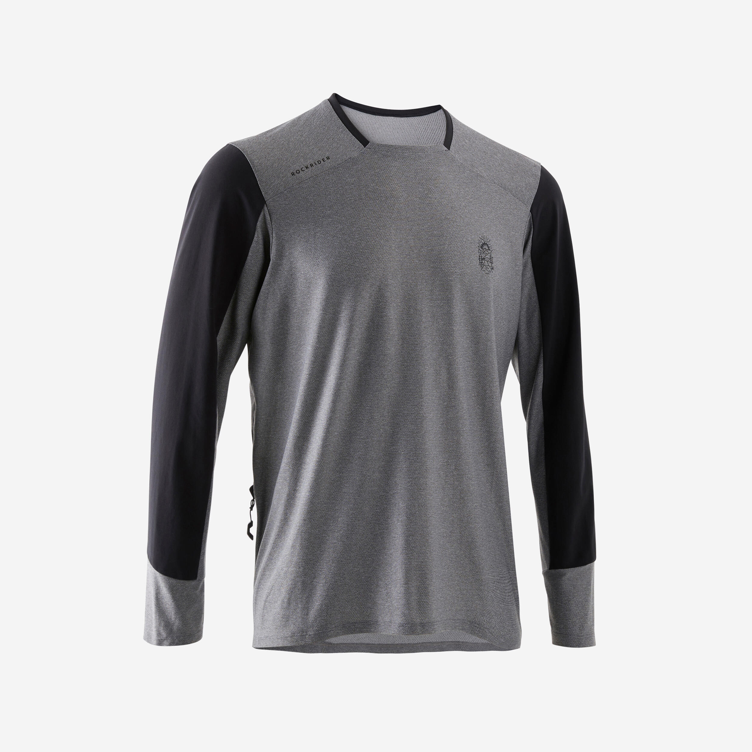 Radsport MTB langarm Radtrikot – Expl 100 grau  9/17