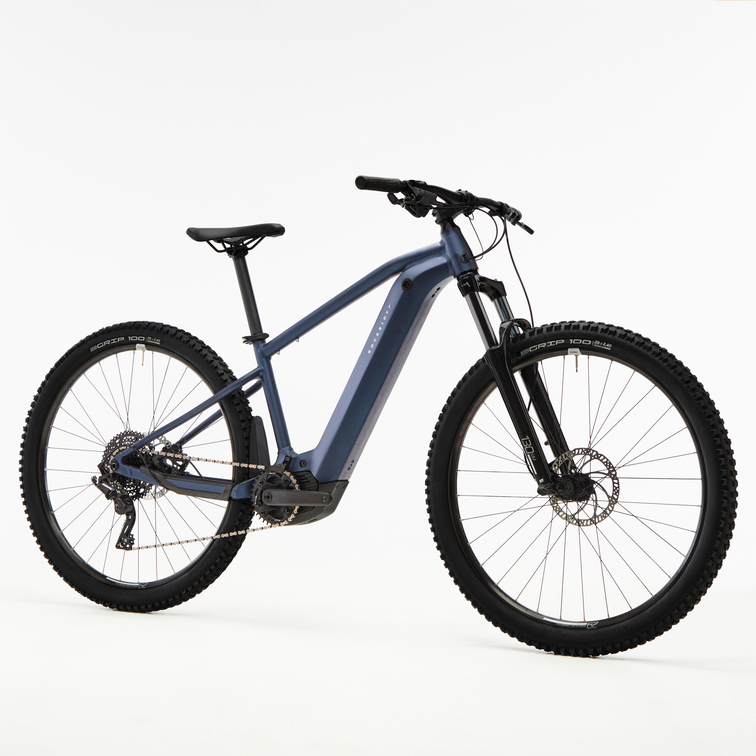 Vélo vtt électrique semi rigide 29" - e-expl 520 bleu nuit 8/8