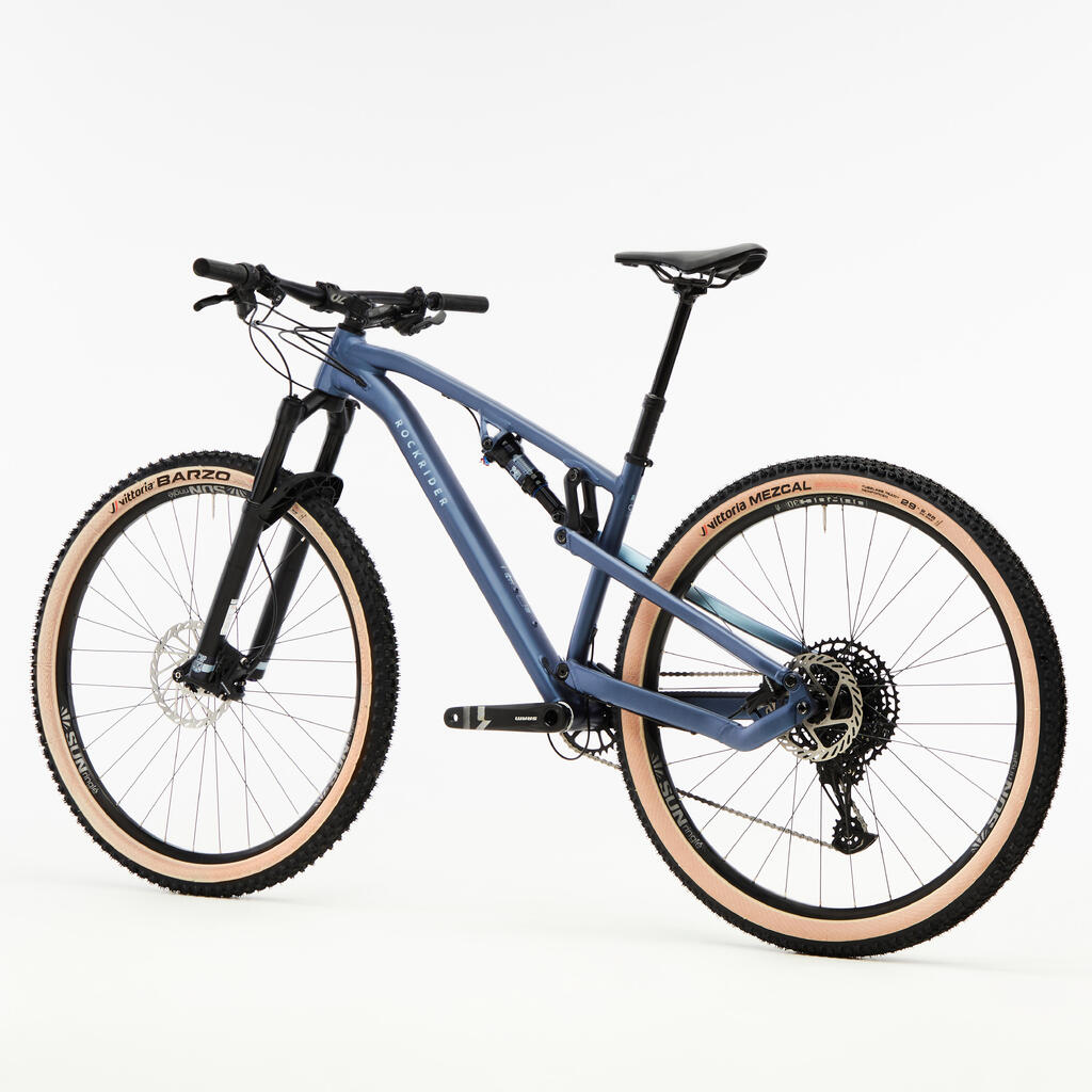 Bicicleta MTB de cross country con cuadro de aluminio azul Race 700