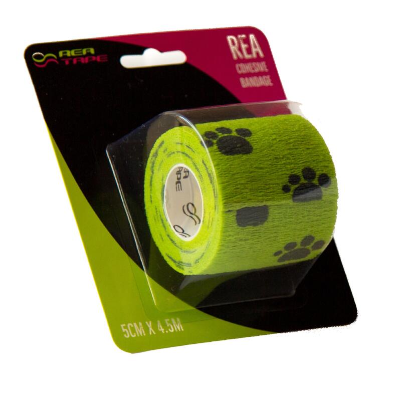 Bandaż elastyczny samoprzylepny zielony-łapki Rea Tape 5cm
