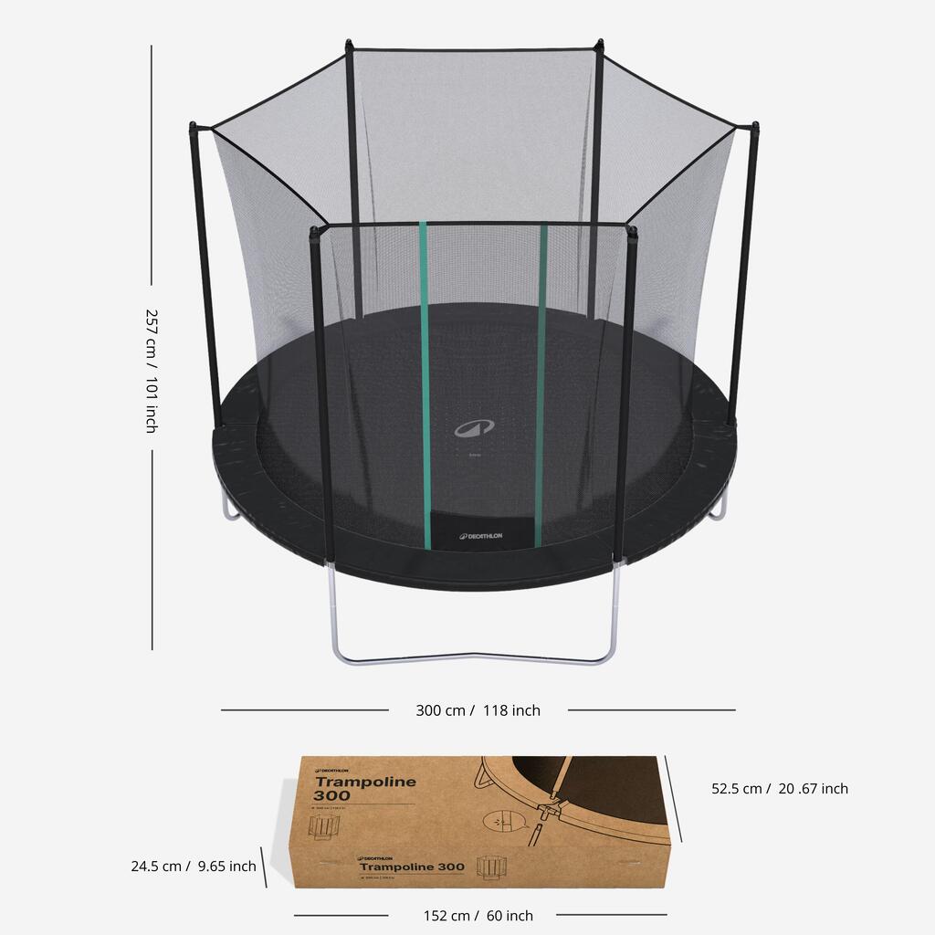 Okrugli trampolin 300 sa zaštitnom mrežom sastavljanje bez alata