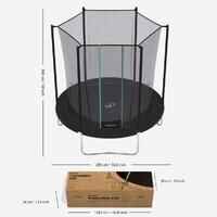 Trampoline 240 with Netting - Tool-Free Design