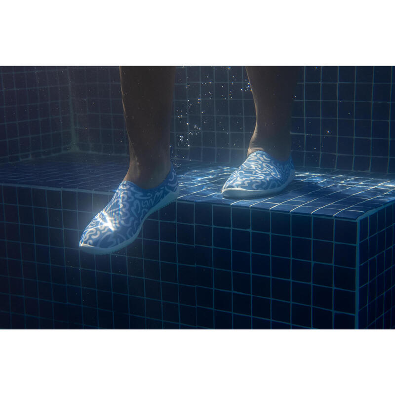 Waterschoenen voor aquagym Gymshoe jeansblauw