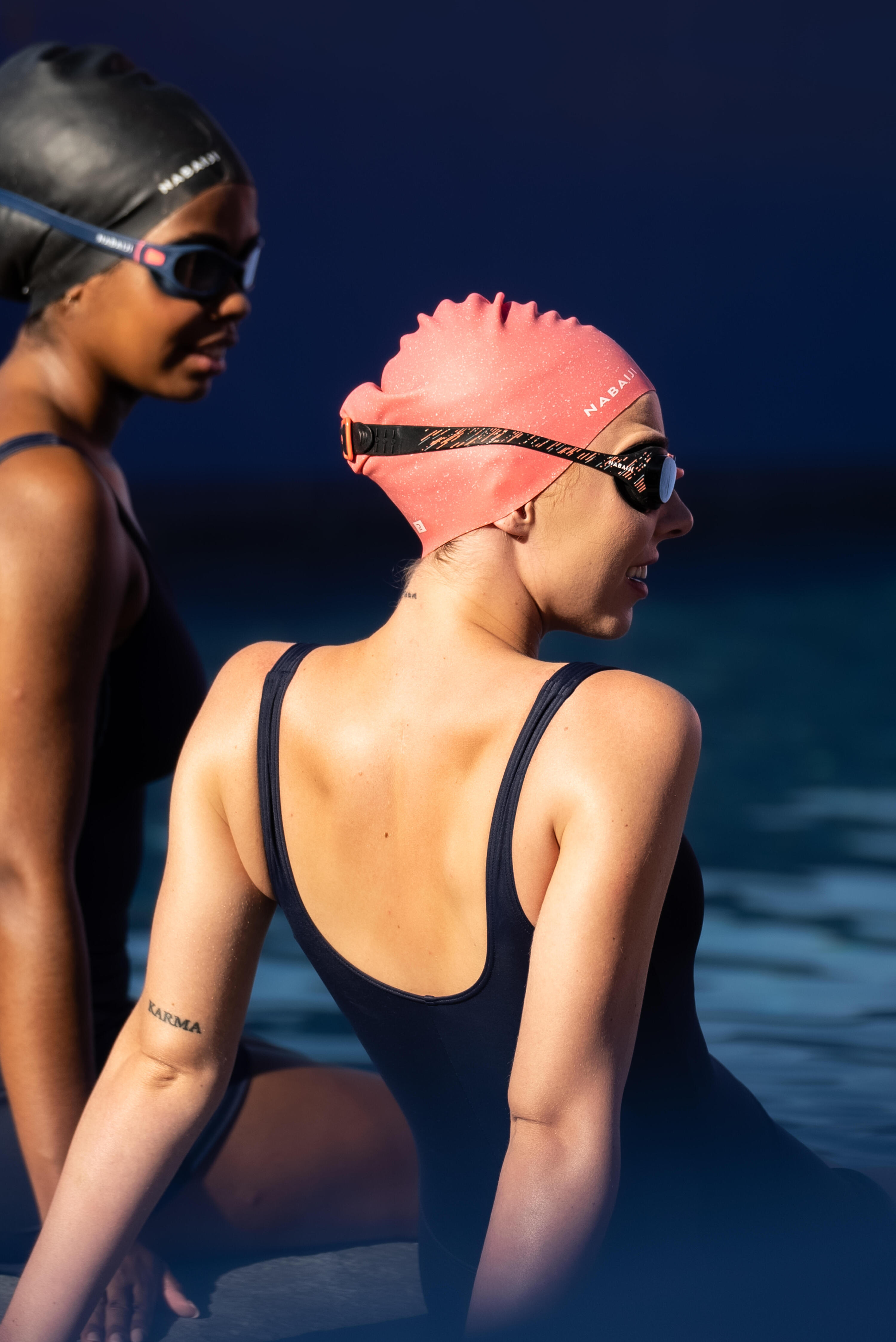 Casque de bain en silicone à taille unique pour cheveux longs 5/6