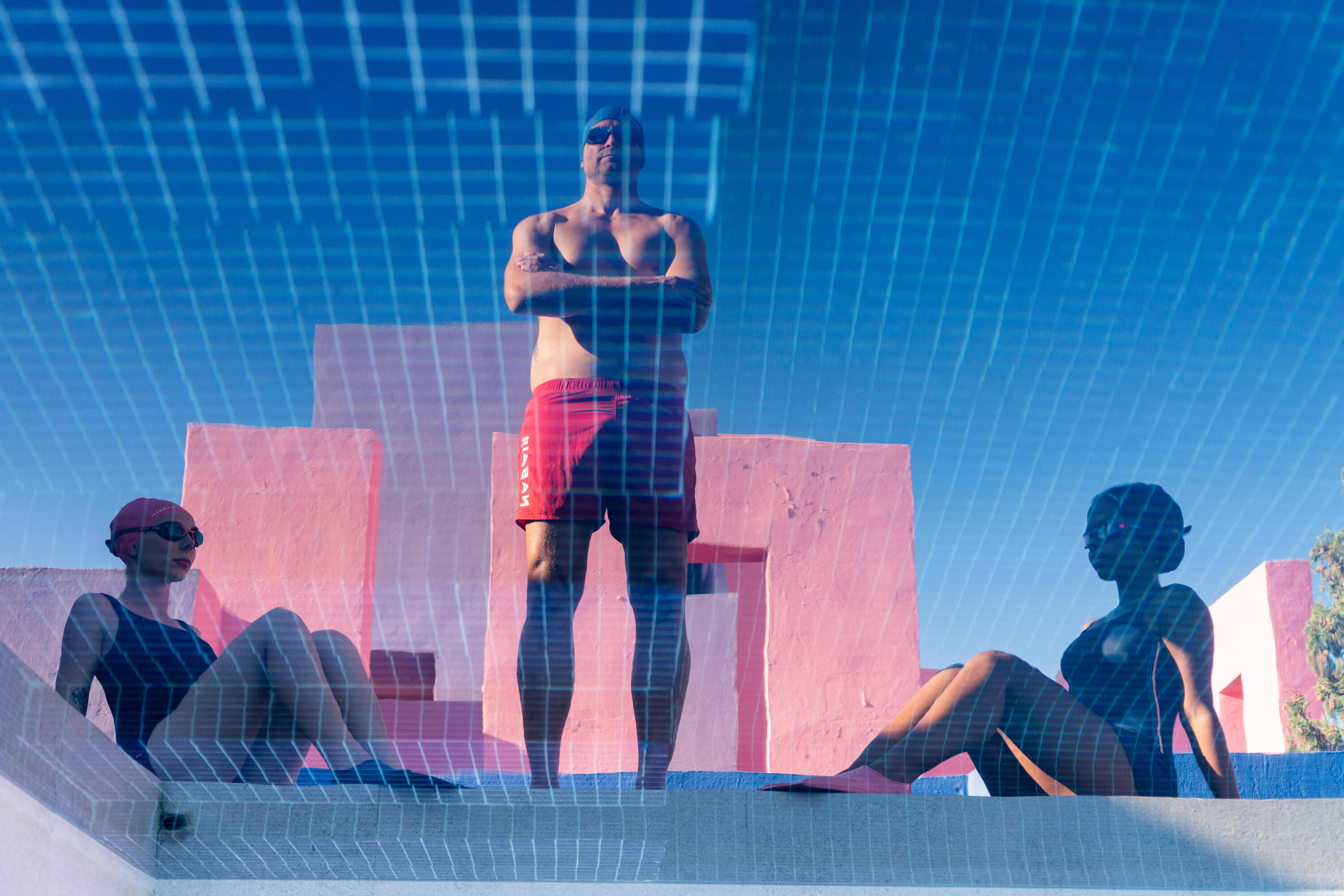 Badesandalen Damen - Tonga 500 Ondu Dusty Rosa 4/5