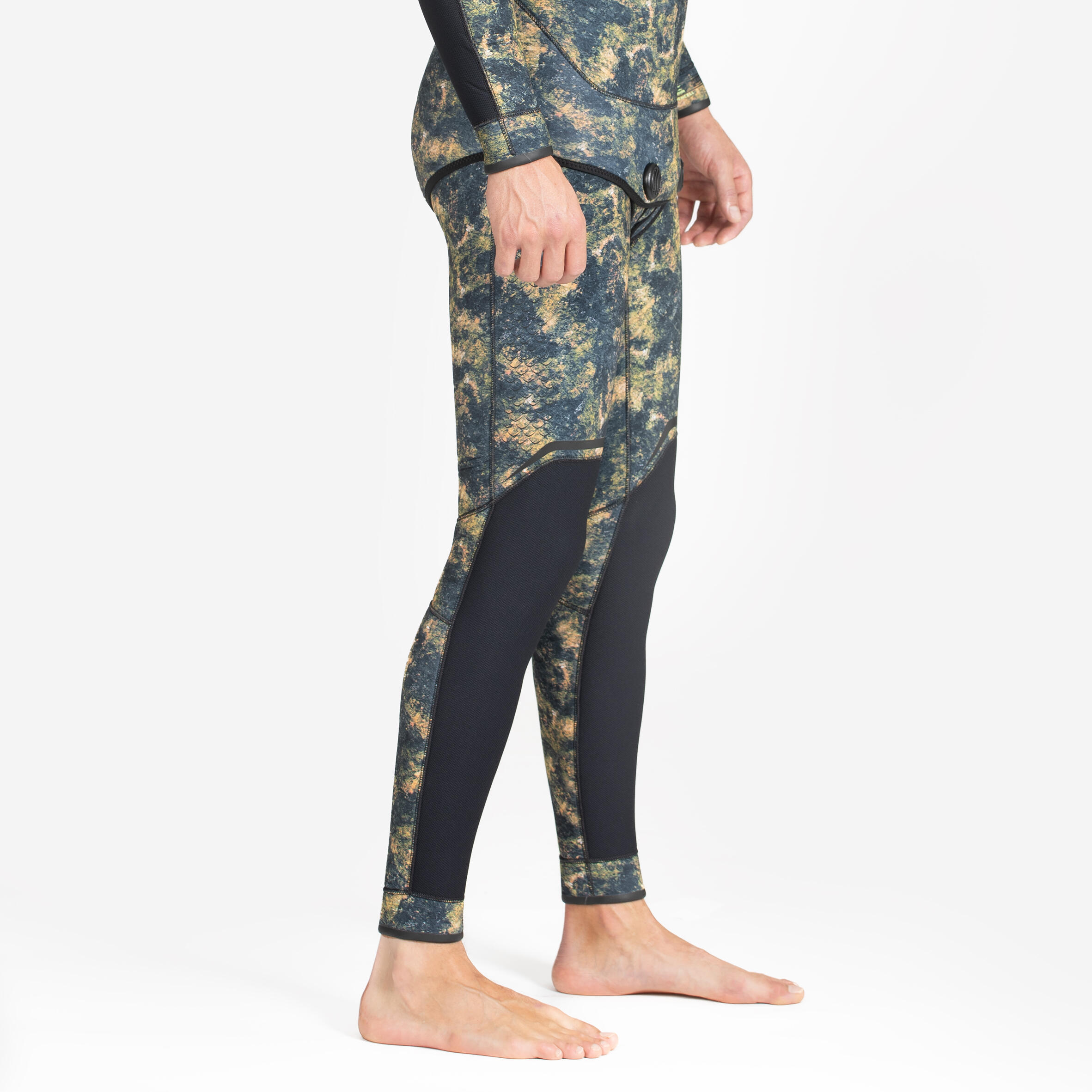 Pantalón Pesca Submarina SPF 900+ Hombre Camuflaje Pisete Neopreno 5 mm 2/7