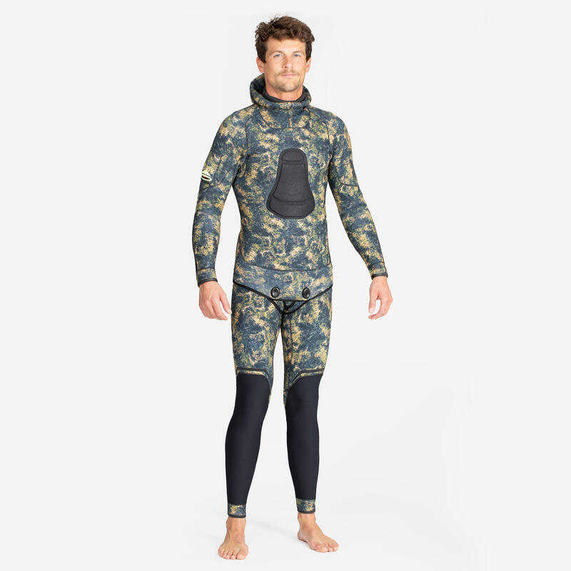 Pantalon Chasse sous-marine Homme néoprène 5mm - SPF 900+ Camouflage et pissette