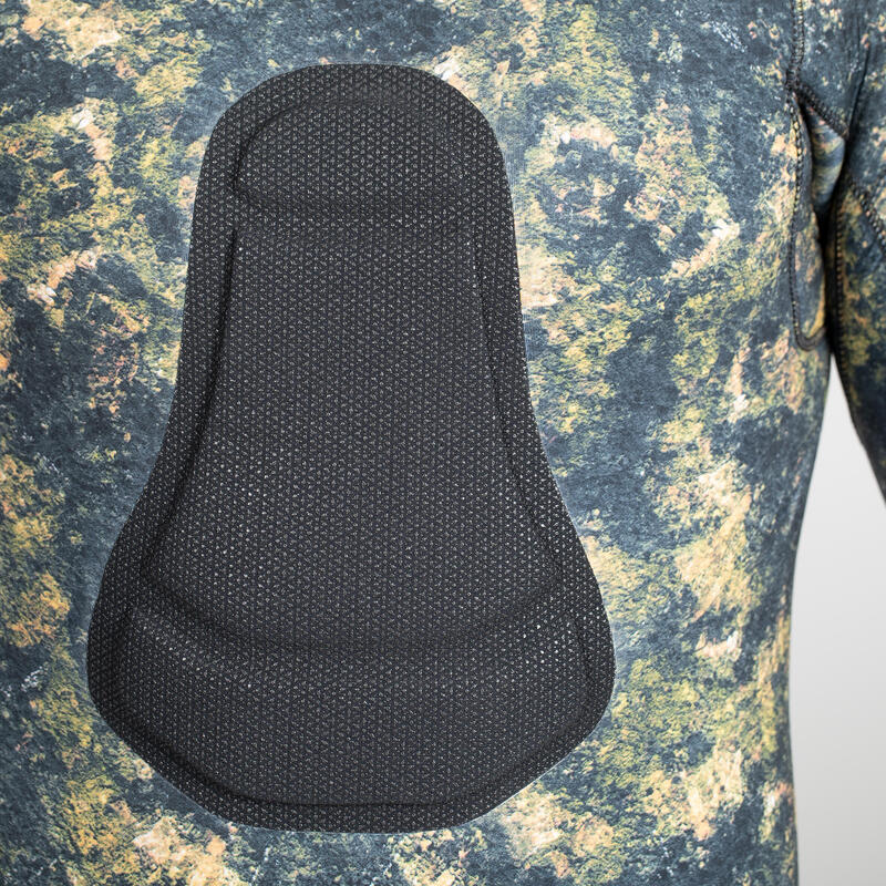 Geacă activități sportive submarine neopren 5mm - SPF 900+ Camuflaj Bărbați
