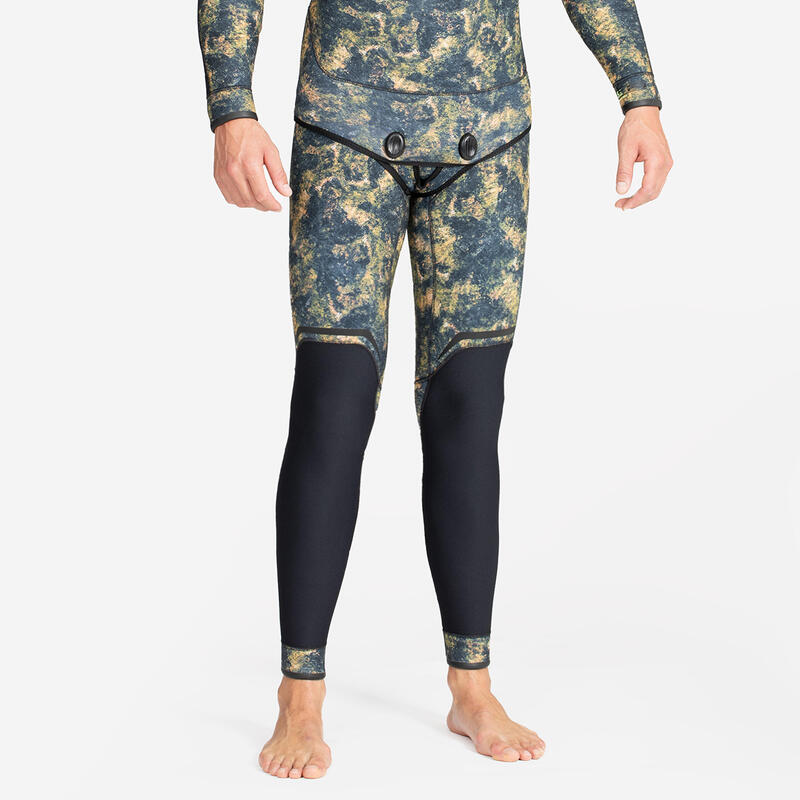 Duikbroek voor harpoenduiken heren neopreen 5 mm SPF 900+ camouflage eendenbek