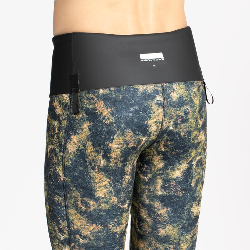 Duikbroek voor harpoenduiken heren neopreen 5 mm SPF 900+ camouflage eendenbek