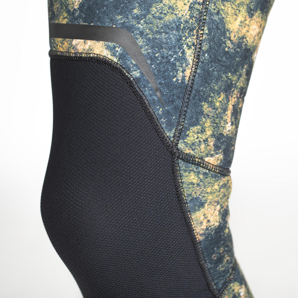 Neoprenhose Freitauchen Herren 5 mm mit Urinalventil SPF 900+ camouflage 