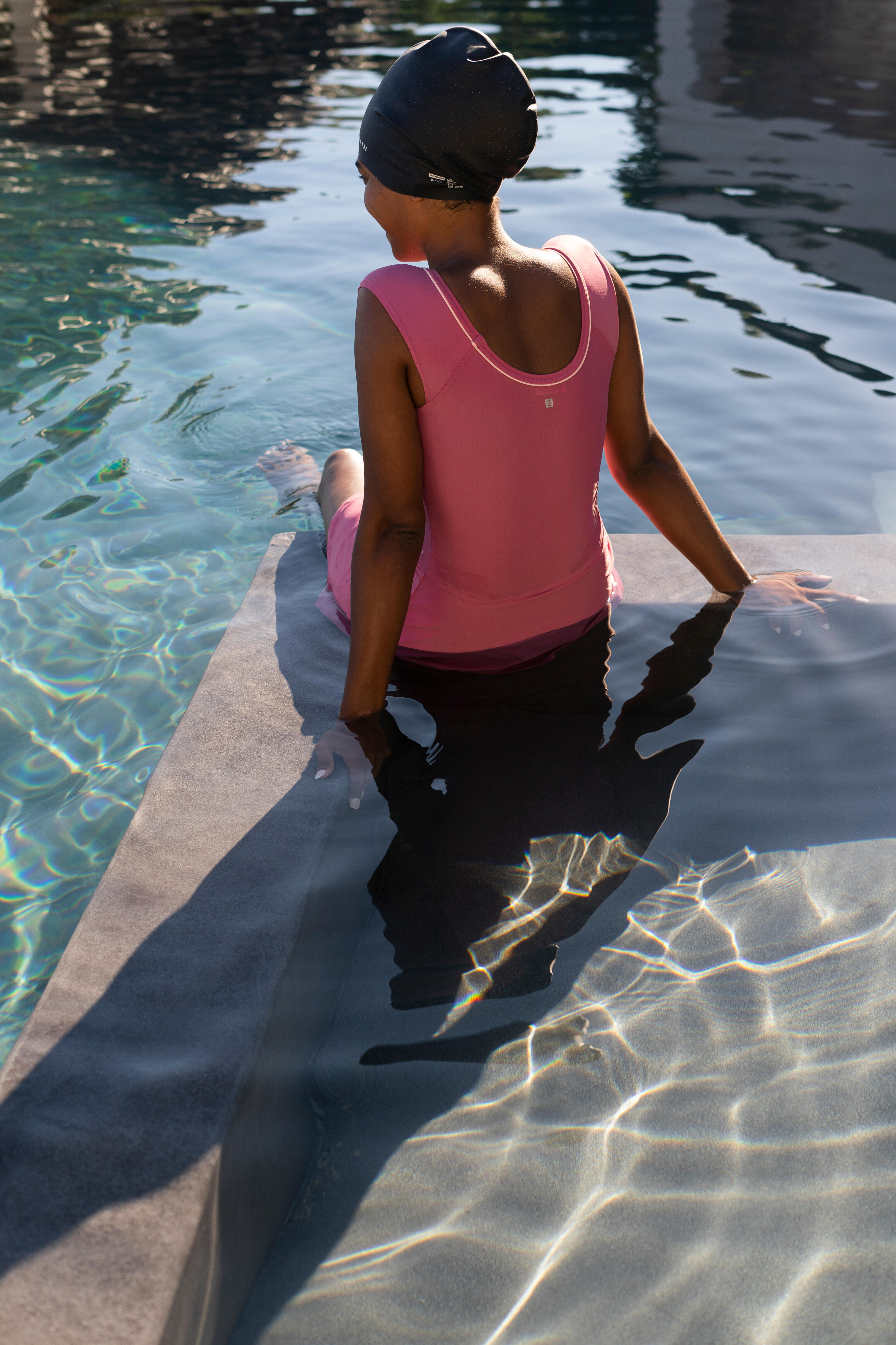 Bonnet De Bain En Silicone En Forme De Goutte D'eau - Antidérapant, Pour Cheveux Longs, Bouclés, Hommes Et Femmes