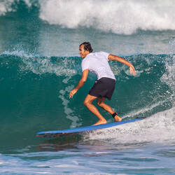 Men's surfing short-sleeved eco WATER T-SHIRT top anti-UV white