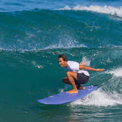 Βερμούδα boardshorts 500 17" GOOD για surf ΜΑΥΡΟ