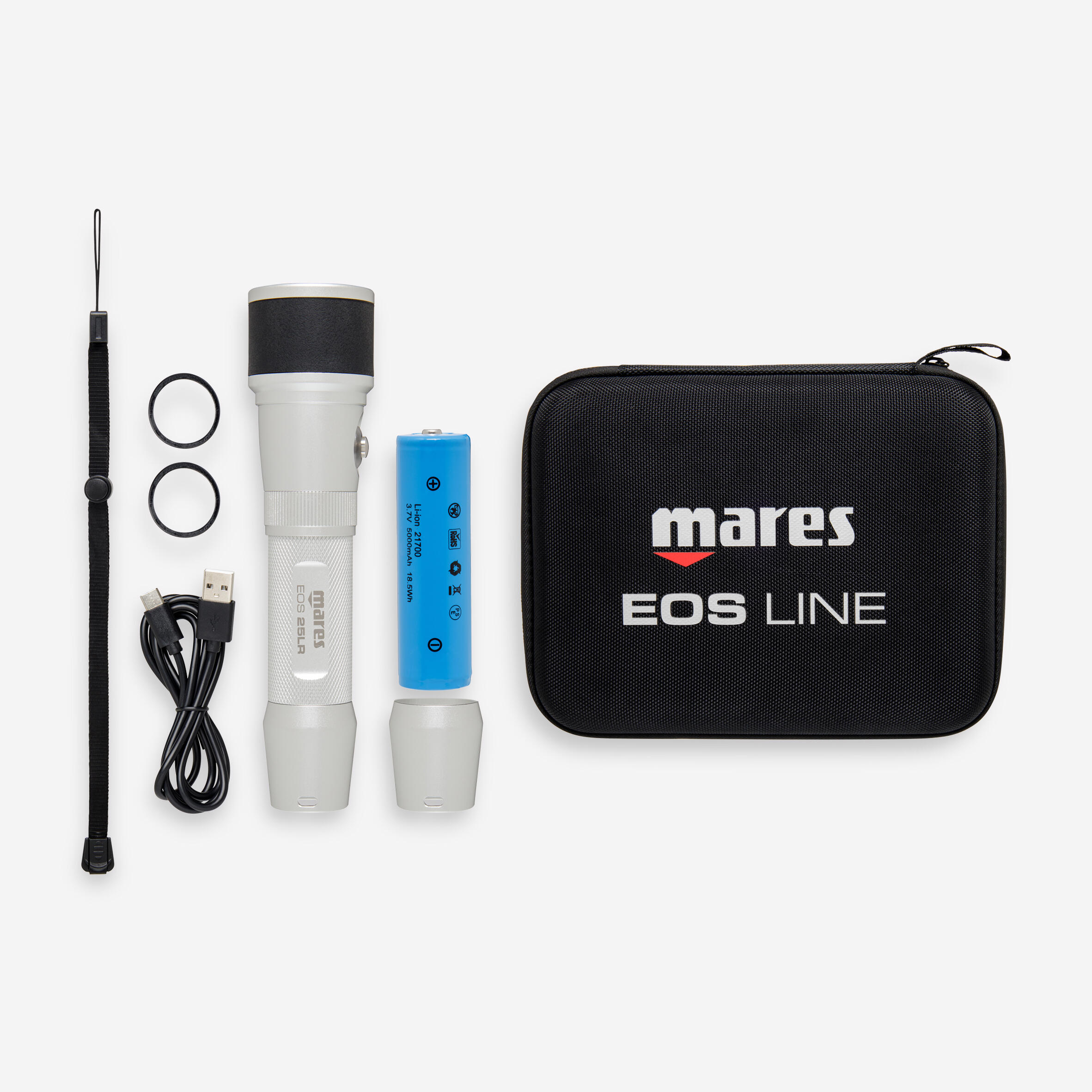 Žibintuvėlis „Mares EOS25 Laser“, sidabro spalvos - „Decathlon“