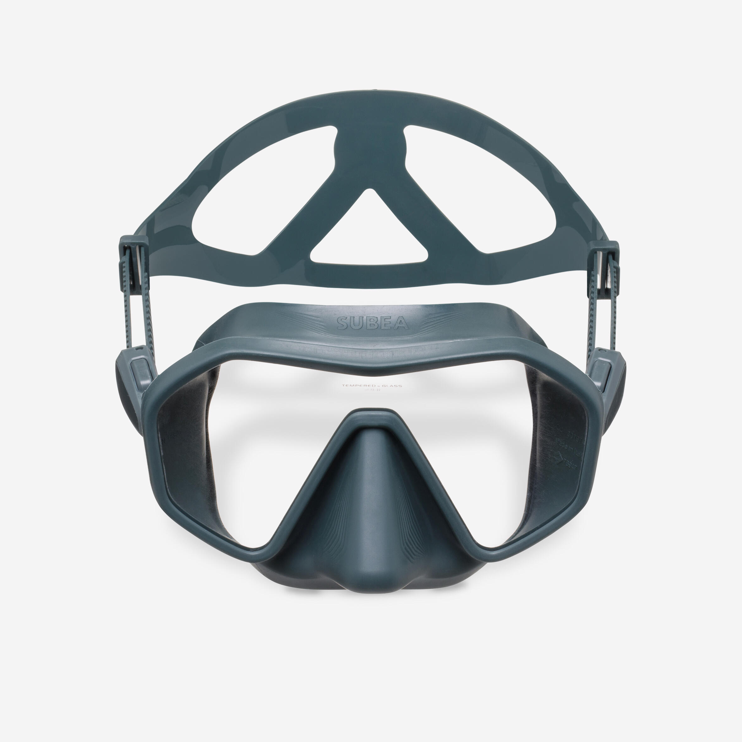 Diving mask - 500 Mono khaki 2/6