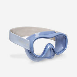 Kids diving mask - 100 comfort light blue