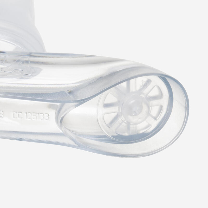 成人款浮潛組合100（COMFORT面鏡和DRYTOP呼吸管）－白色