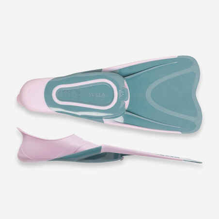 Kids' Diving Fins - FF 100 Soft Mauve