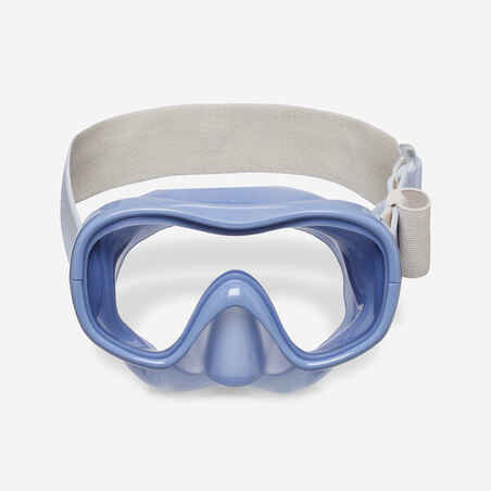 Kids diving mask - 100 comfort light blue