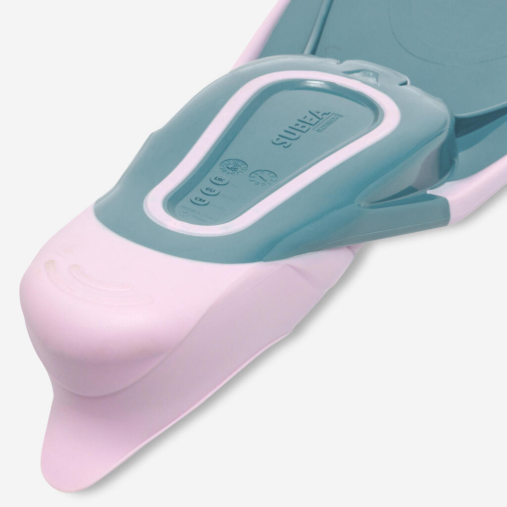 Kids' Diving Fins - FF 100 Soft Mauve