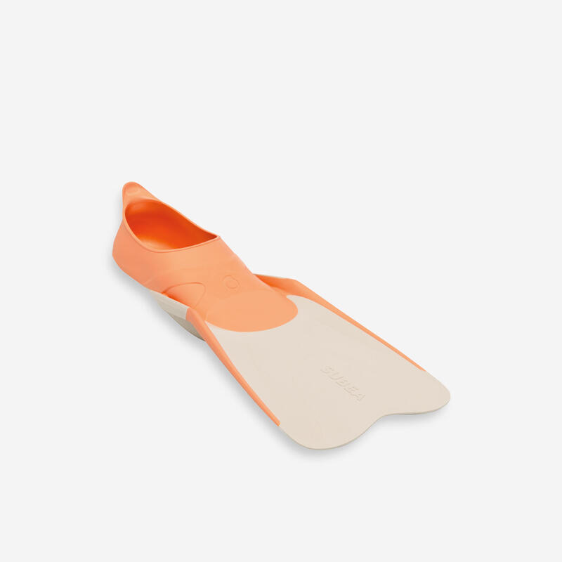 Tauchflossen Kinder FF 100 Soft orange/beige
