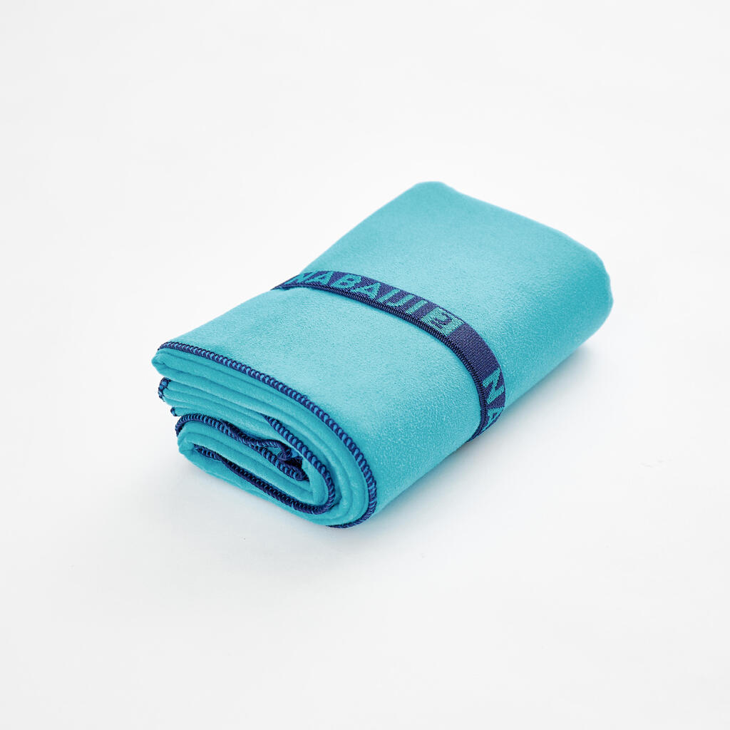 Toalla de microfibra para natación talla L 80x130cm  Nabaiji  - Azul bicolor